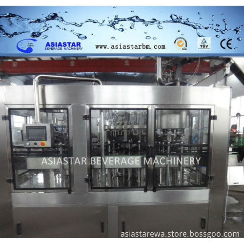 Automatic 8000-10000BPH 3 in 1 monobloc glass bottled beer filling machine